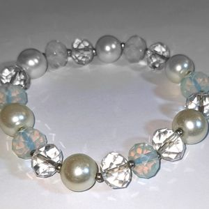 Glass crystal stretch bracelet beaded